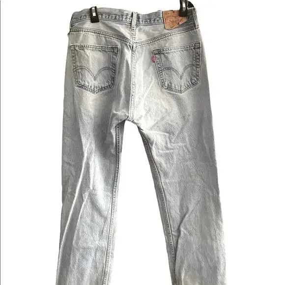 VTG mens Levi’s 501 button fly high waisted straight leg jeans size 36x34